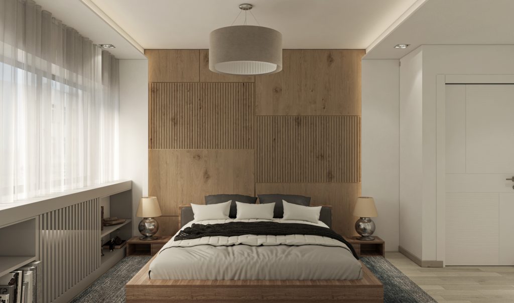 طراحی داخلی اتاق خواب پروزه اکباتان شرکت مهندسی تُکا